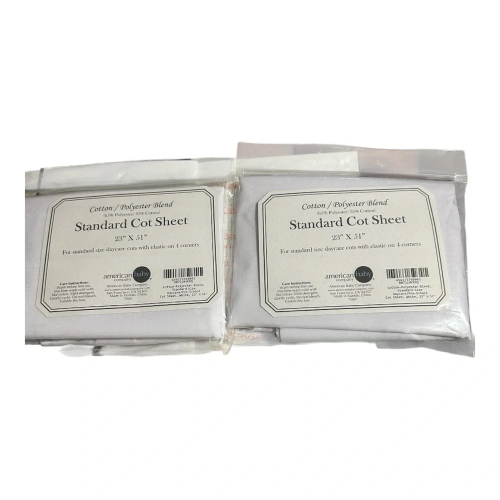 White Standard Cot Sheet